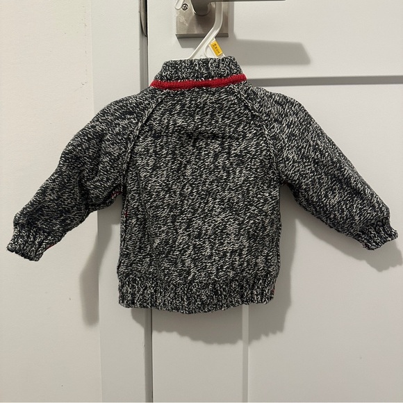 Baby Gap Heather Gray Baby Zip Up Knit Sweater Size 3-6 Months - Picture 7 of 12